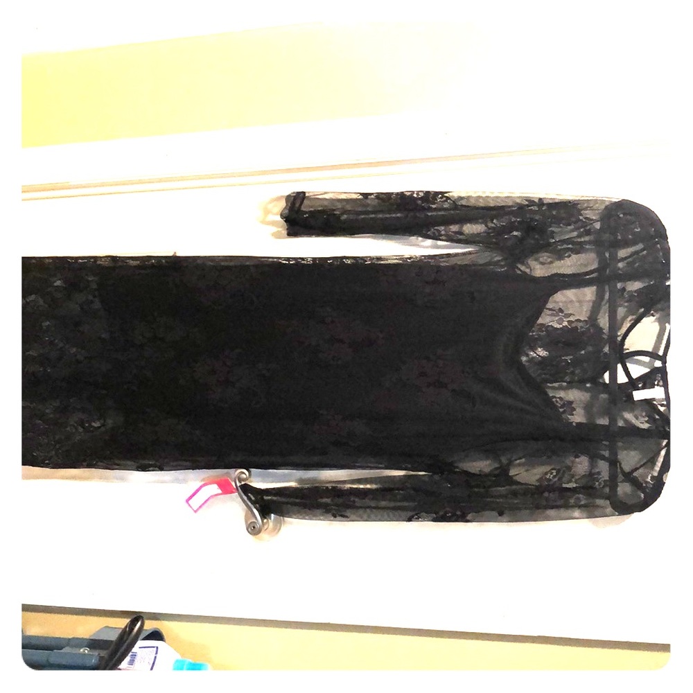 Black slip dress